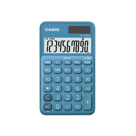 CASIO Calculadora de Bolso Casio SL310UCBU Azul Turquesa 8 D