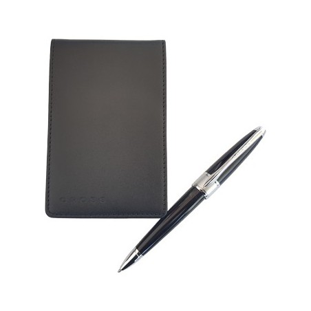 Esferografica+Bloco Cross Apogee Preto Star / Escritorio e P