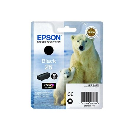 Tinteiro Epson XP600/XP700 Claria Premium nº26 Preto
