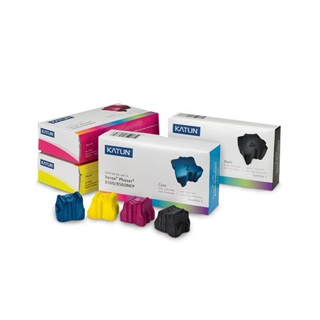 Tinta Solida p/ Xerox  8500/8550 Preto (Pack3) / Tinteiros T