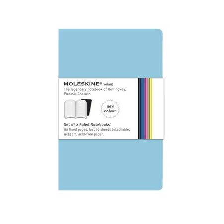 Volant XS Pautado Moleskine Azul Claro Pack 2un / Papeis e T