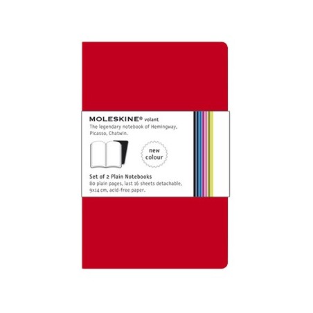 Volant de Bolso Liso Moleskine Vermelho Pack 2un / Papeis e
