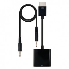 Adaptador HDMI Macho / VGA Fêmea 10cm