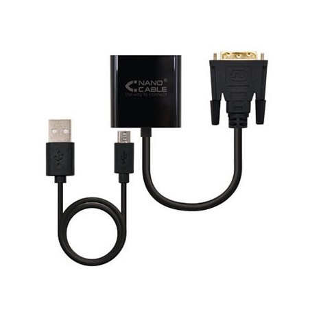 Adaptador DVI Macho / VGA Fêmea 10cm