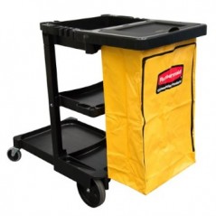 Carro Limpeza com Saco 116,8x55,2x97,5cm Preto / Manutencao