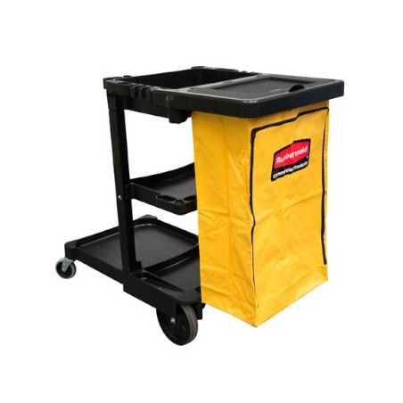 Carro Limpeza com Saco 116,8x55,2x97,5cm Preto / Manutencao