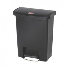 Contentor em resina Slim Jim Step-On c/Pedal 30 Litros Preto