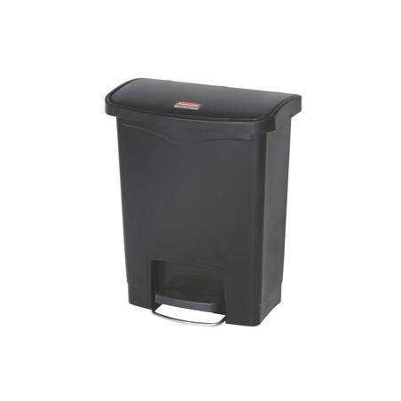 Contentor em resina Slim Jim Step-On c/Pedal 30 Litros Preto