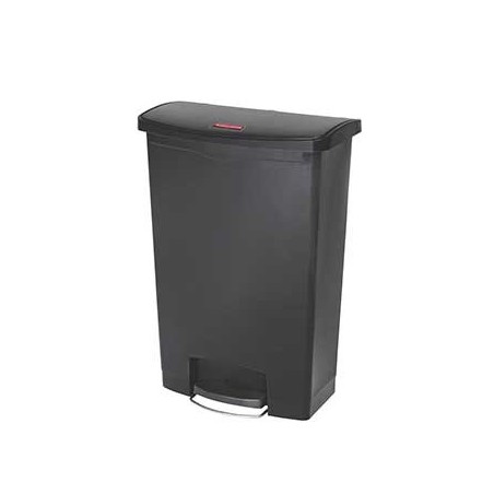 Contentor em resina Slim Jim Step-On c/Pedal 90Litros Preto