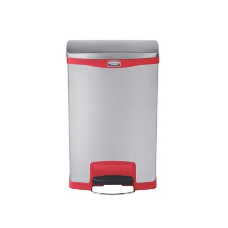 Contentor c/Pedal 50 Litros cinza e Vermelho / Manutencao e