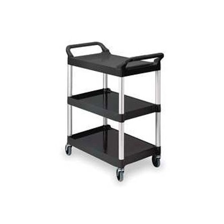 Carro Servico 85x47x93cm 3 Niveis Preto / Manutencao e Higie