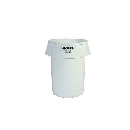 Contentor 38Litros s/Tampa Redondo Brute Branco / Manutencao