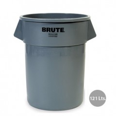 Contentor 121Litros s/Tampa Redondo Brute Cinza