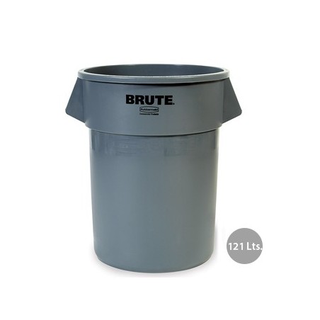 Contentor 121Litros s/Tampa Redondo Brute Cinza
