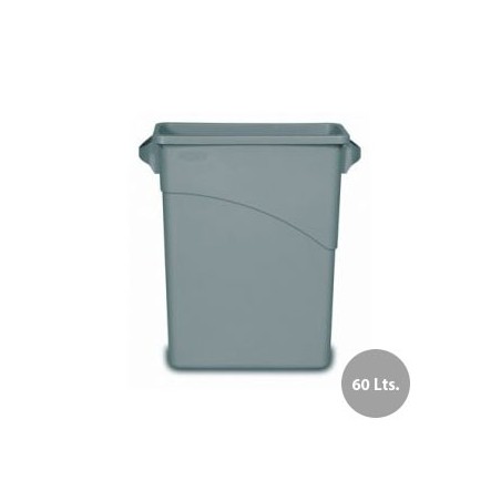 Contentor SlimJim c/Pegas 60 Litros Cinza