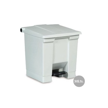 Contentor c/Pedal 30 Litros Branco / Manutencao e Higiene /