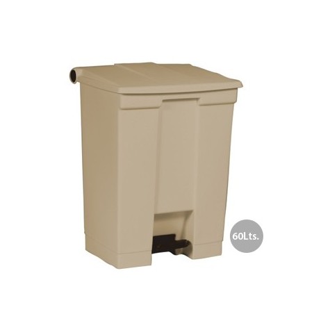 Contentor c/Pedal 60 Litros Bege / Manutencao e Higiene / Ca