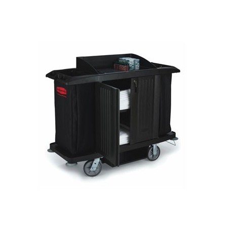 Carro Servico Hotel 152,4x56x127cm  Preto / Manutencao e Hig