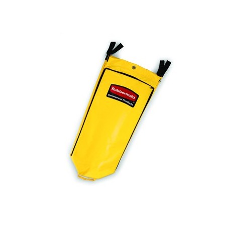 Saco em Vinil para carro de Limpeza 113L Amarelo / Manutenca