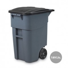 Contentor 189,3Litros c/Rodas c/Tampa Brute Cinza / Manutenc