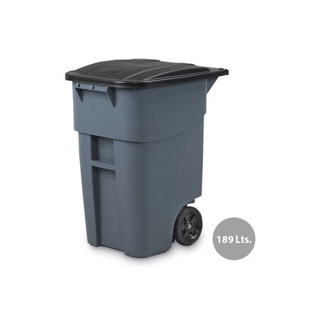 Contentor 189,3Litros c/Rodas c/Tampa Brute Cinza / Manutenc