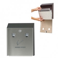 Cinzeiro Parede Vertical  Preto e Cinza / Manutencao e Higie