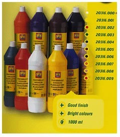 Tinta Preta para Pintura 1 Litro - FingerPaint / Escolar / P