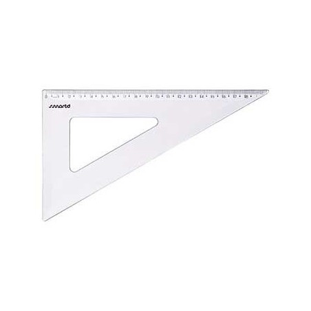 Esquadro Plastico Cristal SmartD 60º - 20cm - 1un