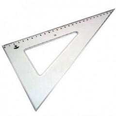 Esquadro Plastico Cristal SmartD 60º - 29cm - 1un