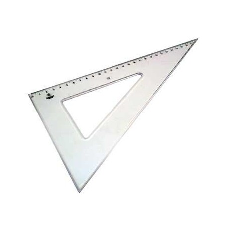 Esquadro Plastico Cristal SmartD 60º - 29cm - 1un
