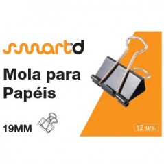 2un Molas para Papeis 19mm SmartD Cx 12un