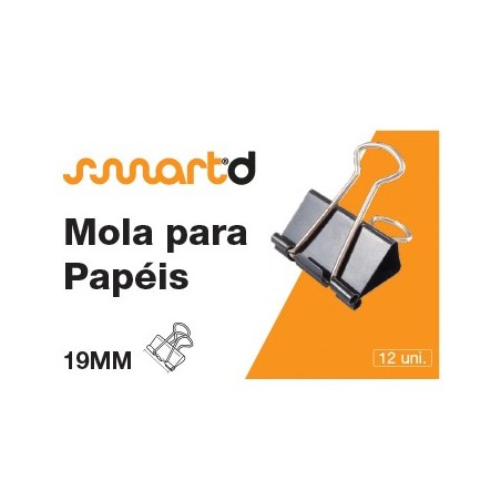 2un Molas para Papeis 19mm SmartD Cx 12un