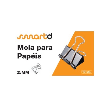 2un Molas para Papeis 25mm SmartD Cx 12un