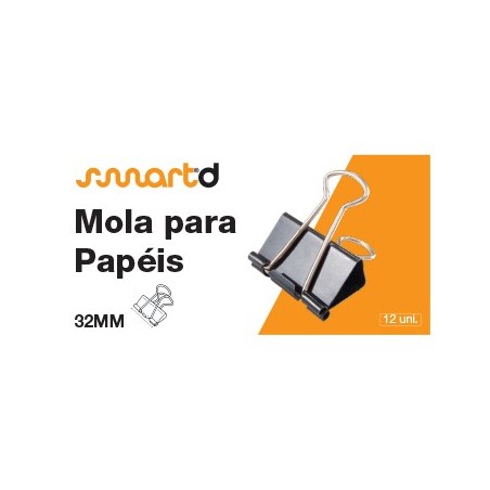 2un Molas para Papeis 32mm SmartD Cx 12un