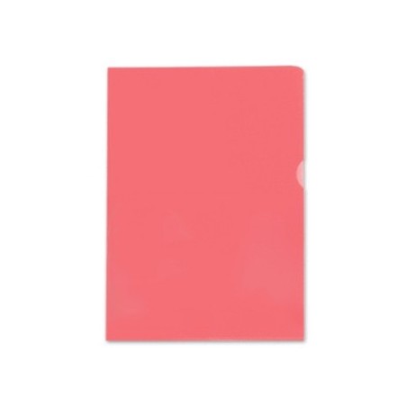 100un Bolsa Plastico em L A4 Translucido (90microns) Vermelh