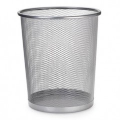 Caixote para lixo em rede metalica 265x285mm Prata / Manuten