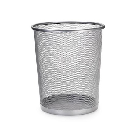 Caixote para lixo em rede metalica 265x285mm Prata / Manuten