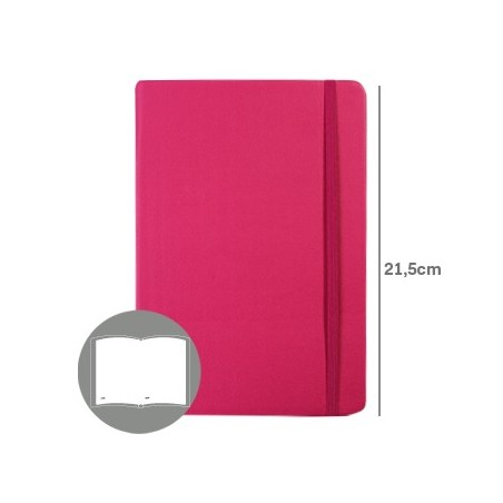 Bloco Notas Liso 21,5x14,5cm Semi Pele Rosa 116 Flh (agenda)
