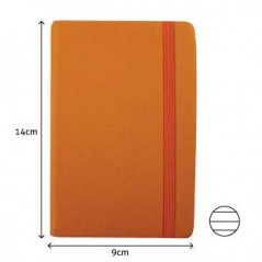 Bloco Notas Pautado 14x9cm Semi Pele Amarelo 116 Flh agenda