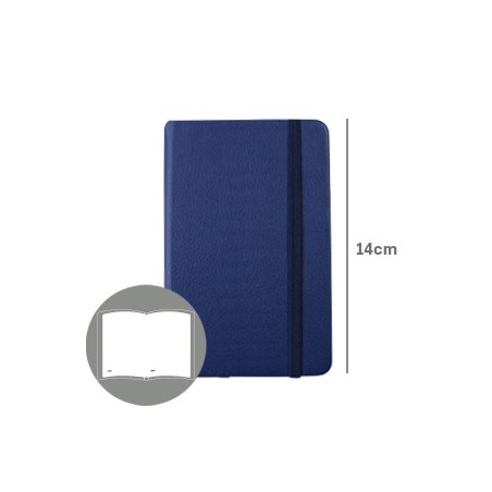 Bloco Notas Liso 14x9cm Semi Pele Azul 116Folhas (agenda) /