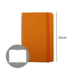 Bloco Notas Liso 14x9cm Semi Pele Amarelo 116Folhas (agenda)