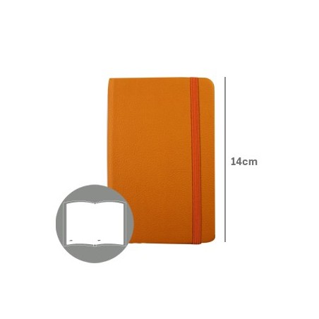 Bloco Notas Liso 14x9cm Semi Pele Amarelo 116Folhas (agenda)