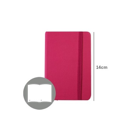 Bloco Notas Liso 14x9cm Semi Pele Rosa 116 flh (agenda) / Pa