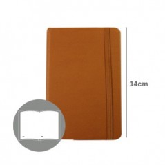 Bloco Notas Liso 14x9cm Semi Pele Camel 116 Flh (agenda) / P