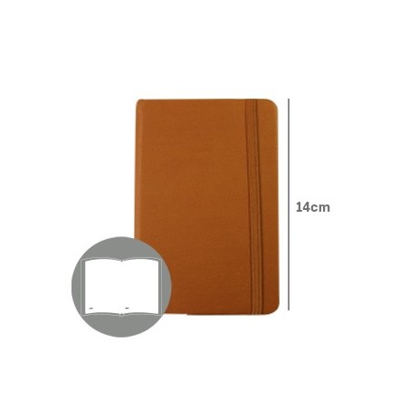 Bloco Notas Liso 14x9cm Semi Pele Camel 116 Flh (agenda) / P
