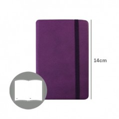Bloco Notas Liso 14x9cm Semi Pele Roxo 116 Flh (agenda) / Pa