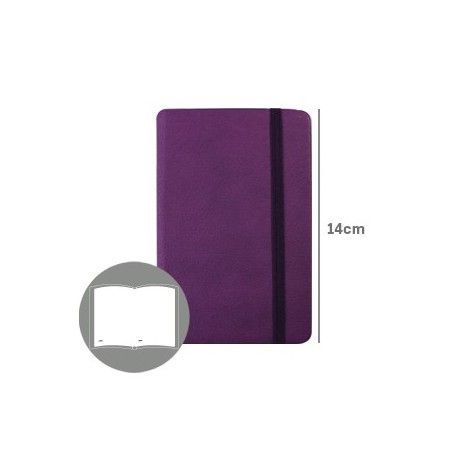 Bloco Notas Liso 14x9cm Semi Pele Roxo 116 Flh (agenda) / Pa