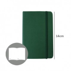 Bloco Notas Liso14x9cm Semi Pele Verde Esmeralda 116 Flh / P