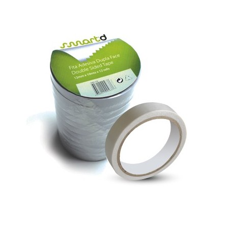 12un Fita Adesiva Dupla Face 12mmx10mts - 1unid / Escritorio