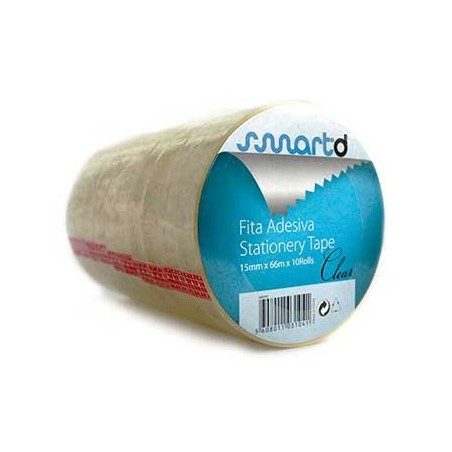 10un Fita Adesiva Clear 15mmx66mts - 1un / Escritorio e Pape
